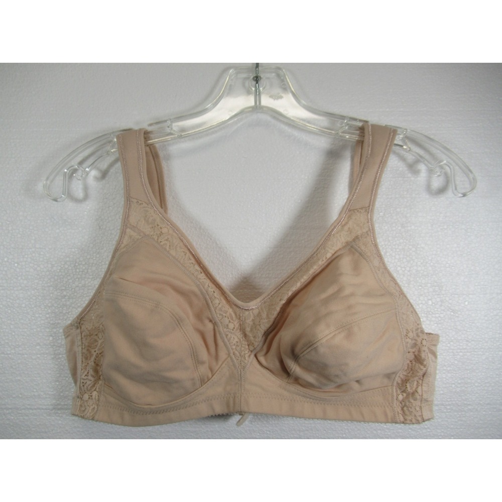 Vintage 90s Underscore JCPenney Unlined Bra 38B Beige Wireless
